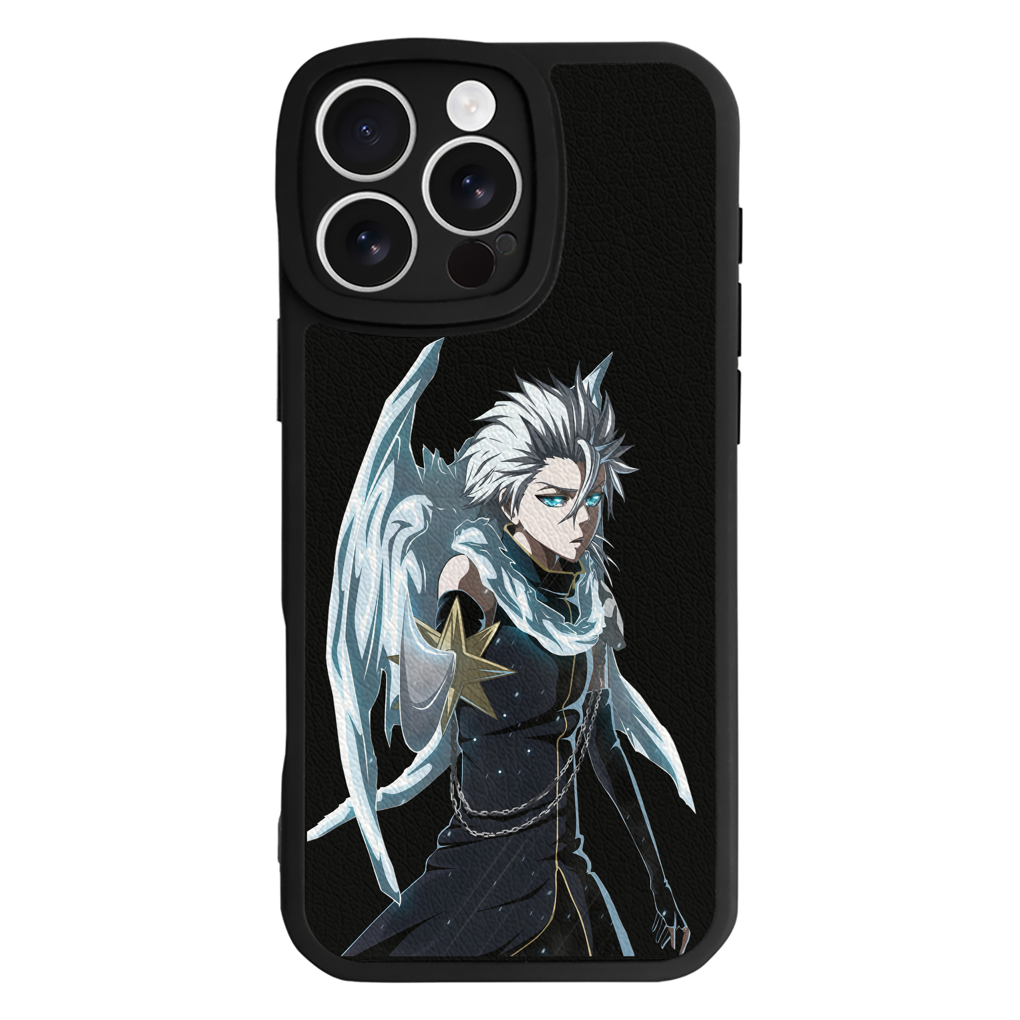 （画像用） ブリーチ 日番谷冬獅郎（ひつがや とうしろう） BLEACH Hitsugaya Toushirou 【iPhone 16シリーズ対応】シリコンスマホケース（レザー調） 材質：シリコン
